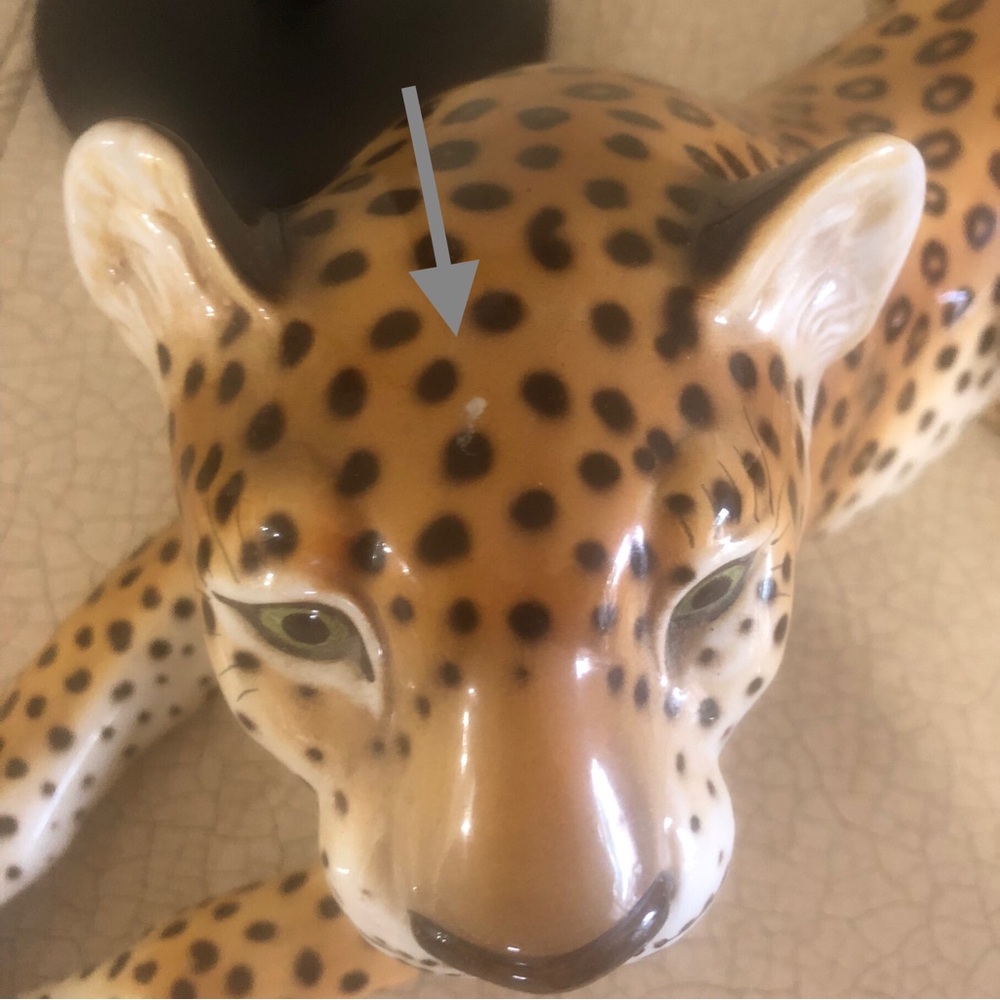 🐆 VTG ItALiAN lE0PArD CErAMiC StAtUe 🐆 - Picture 12 of 14